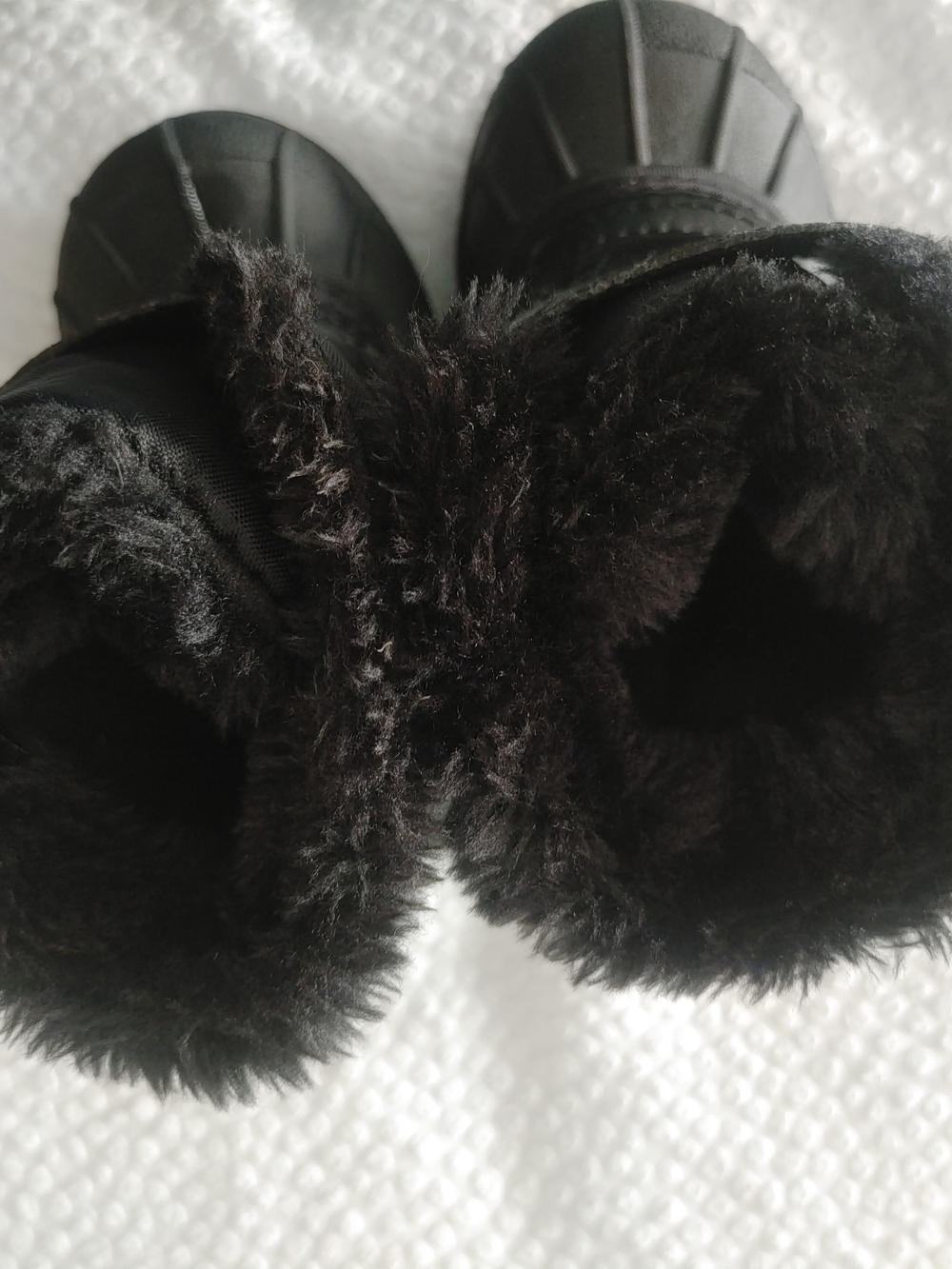 Sorel Kids Snow Commander Waterproof Black Winter Fur-Trim Boots 5 - Picture 10 of 13